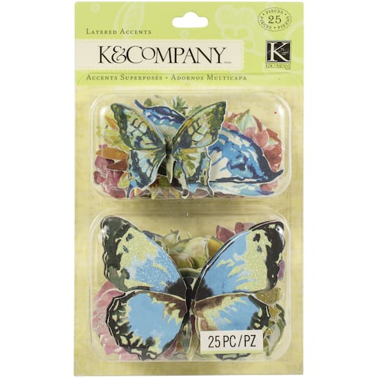 Watercolor Layered Accents 2/Pkg-Floral